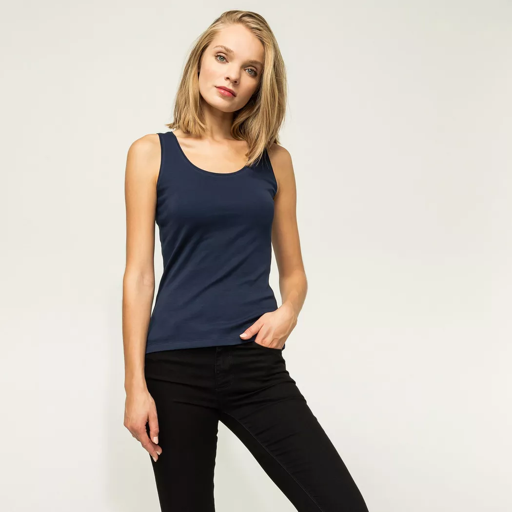 Manor Woman - Top, ärmellos, für Damen, Marine, Größe L
