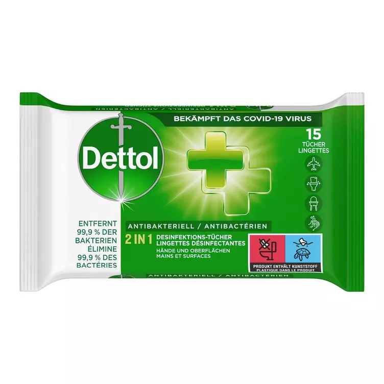 Dettol 2in1 DesinfektionsTücher für Hände und Oberflächenonline kaufen MANOR