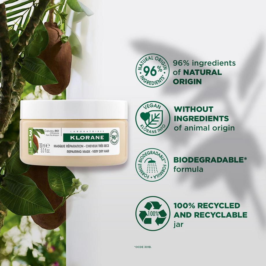 KLORANE Cupuaçu biologico Maschera riparatrice 3 in 1 