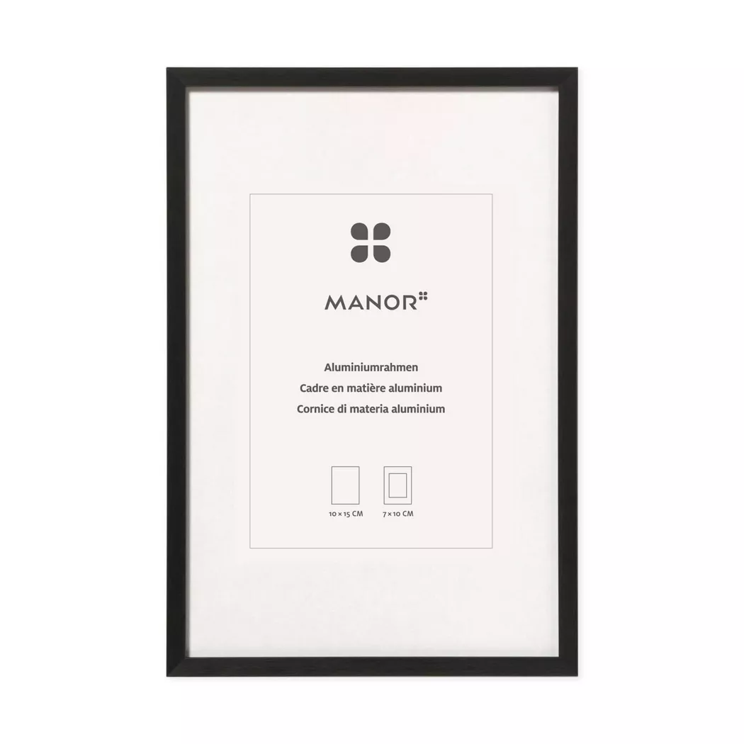 Manor Papeterie - Alurahmen, 10 x 15 cm, Black