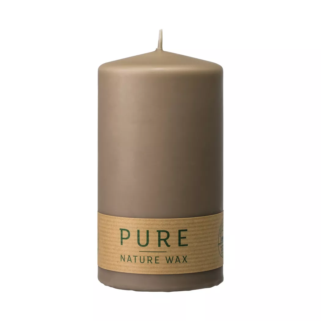 Pure - Kerze, H130DU70, Taupe