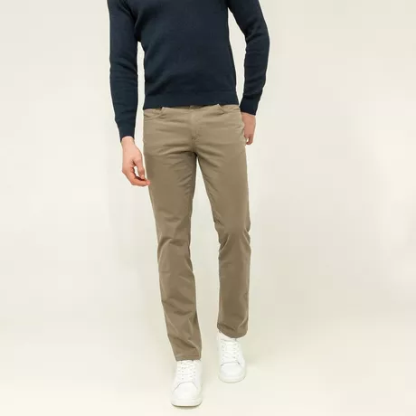 Manor Man Five-Pocket, Comfort Stretch Comfort Stretch Taupe