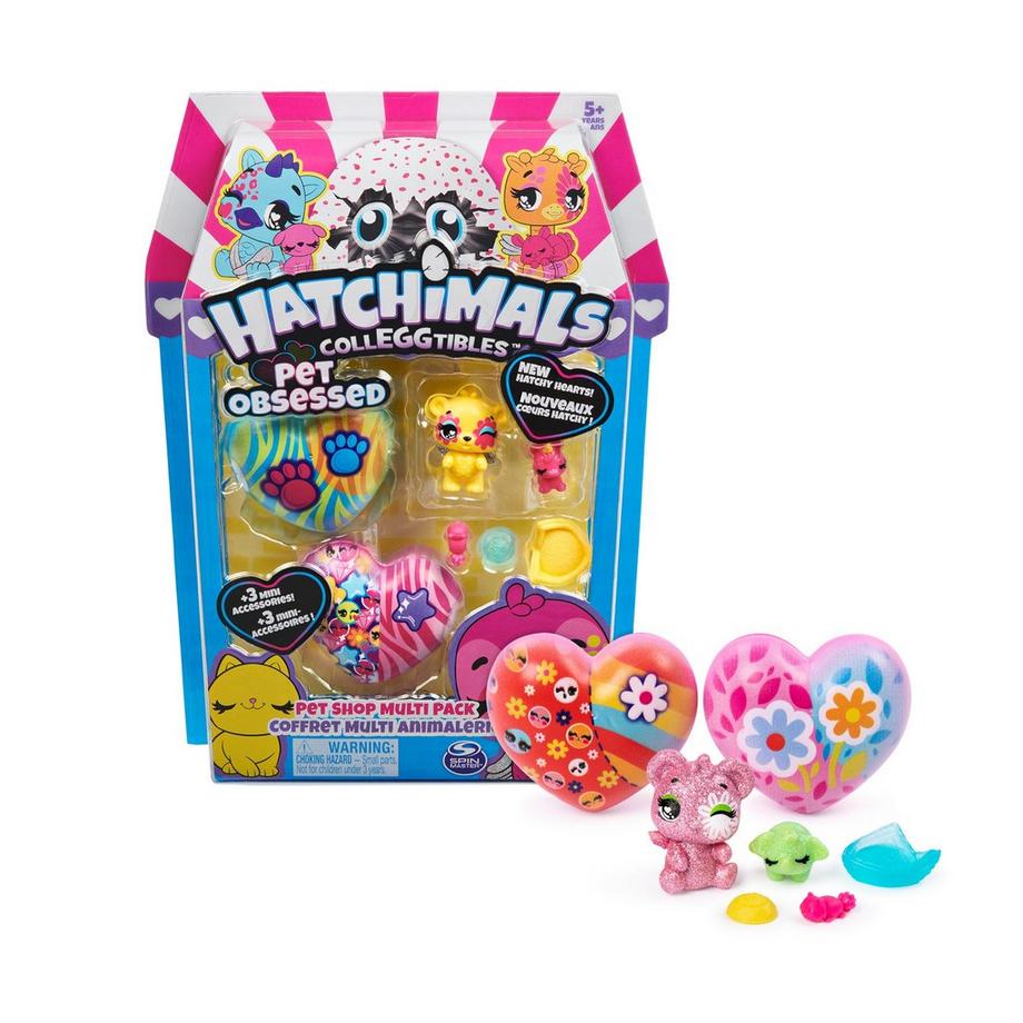 Hatchimals  Hatchimals CollEGGtibles, Coffret Multi animalerie Pet Obsessed avec 3 CollEGGtibles, 3 animaux de compagnie et accessoires (les styles peuvent varier) 