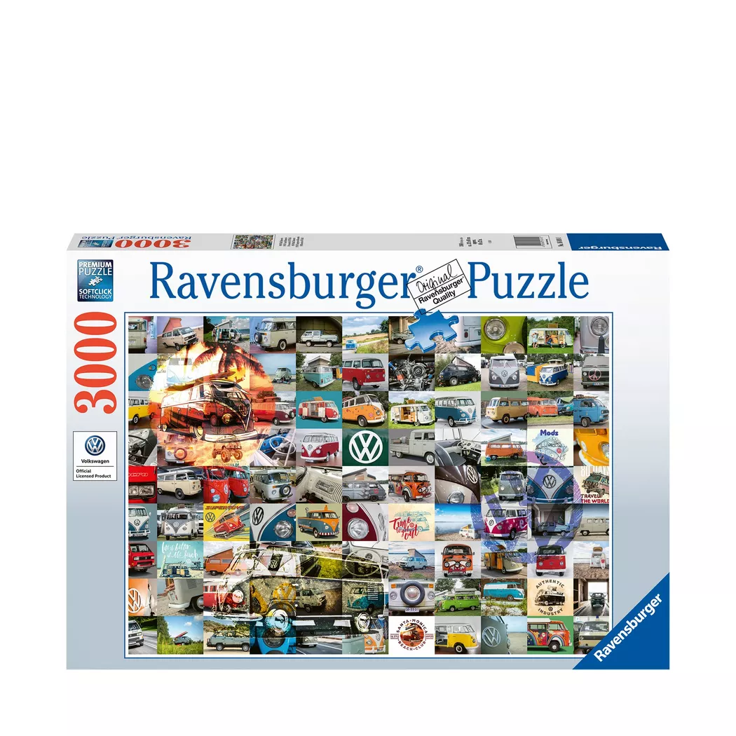 Ravensburger - Puzzle 99 VW Bulli Moments, 3000 Teile, Multicolor