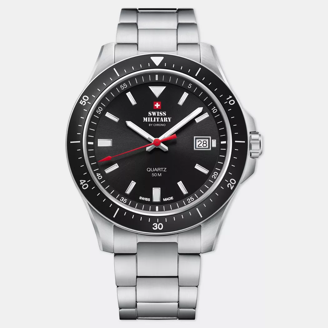 Swiss Military - Analoguhr, 42mm, Silber