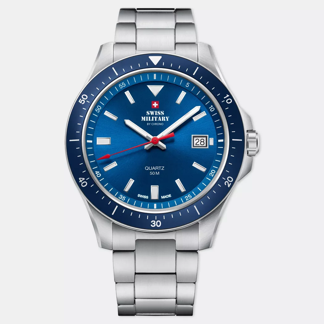 Swiss Military Classic Analog Watch Silver 42mm 2