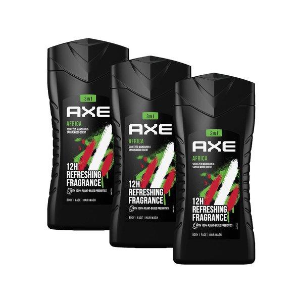 Image of AXE Africa Africa 3-in-1 Duschgel & Shampoo Trio - 3X250ML