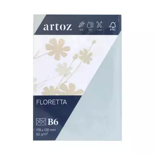 Artoz Set de couverts avec cartes Floretta Bleu Clair