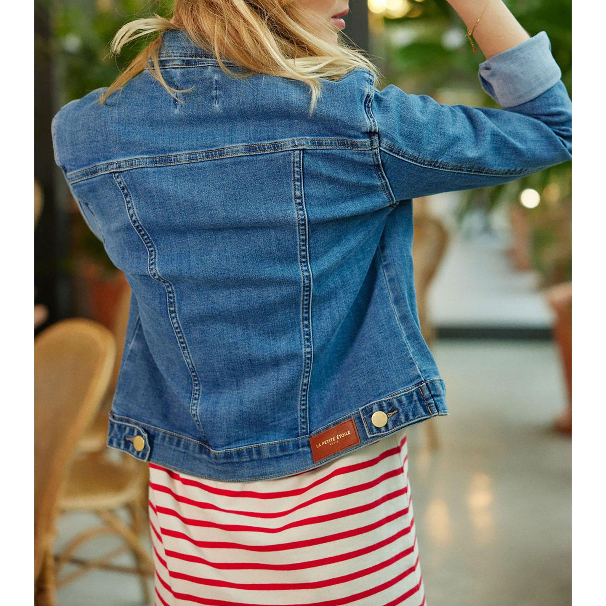 La Petite Etoile Jeansjacke mit Knöpfen  