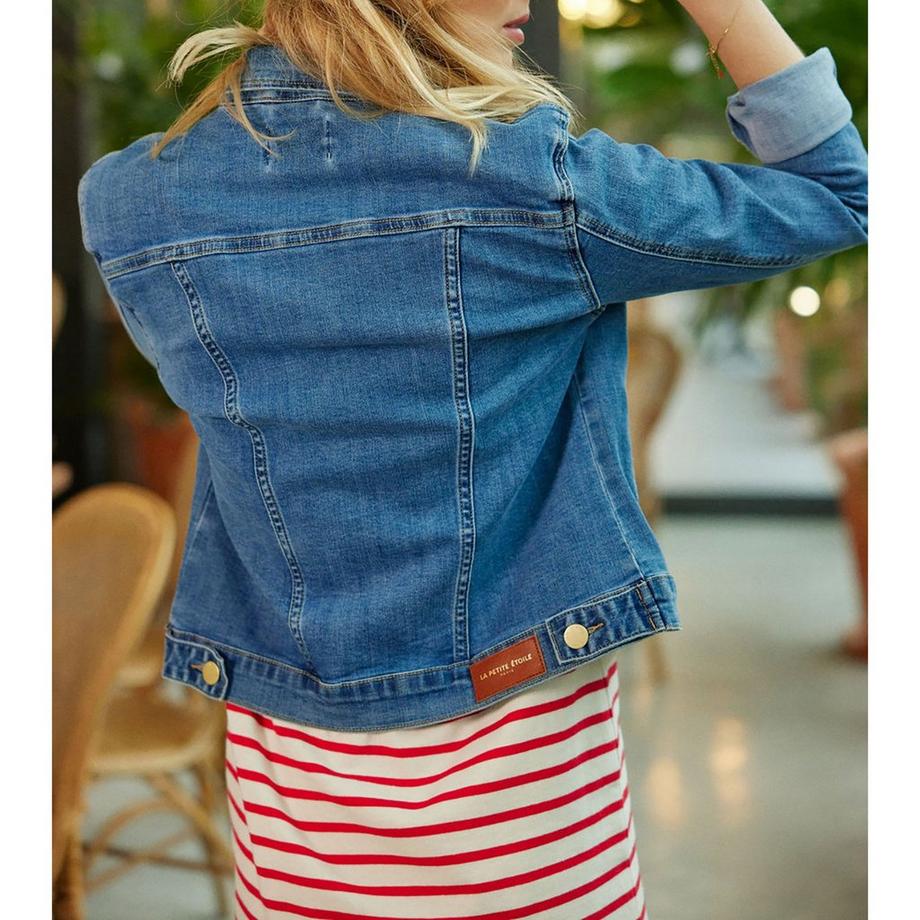La Petite Etoile Jeansjacke mit Knöpfen  