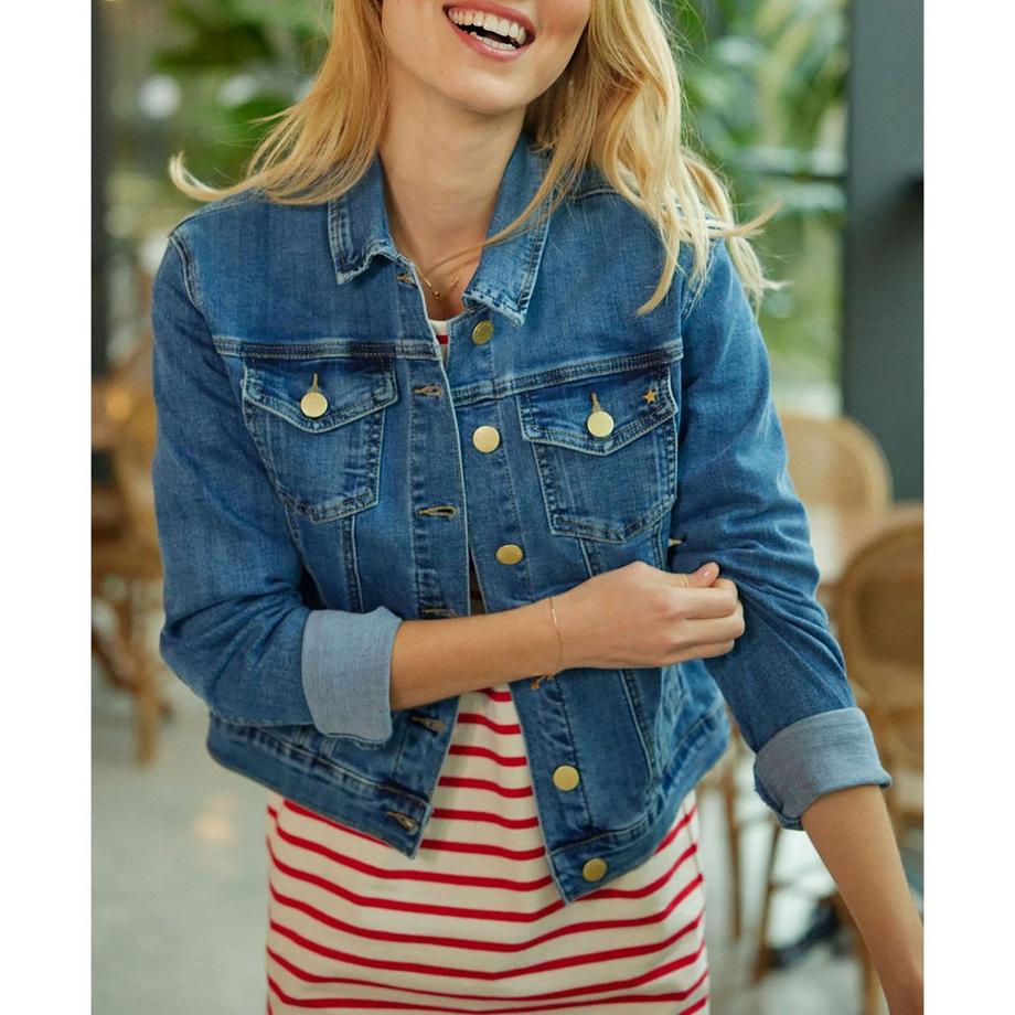 La Petite Etoile Jeansjacke mit Knöpfen  