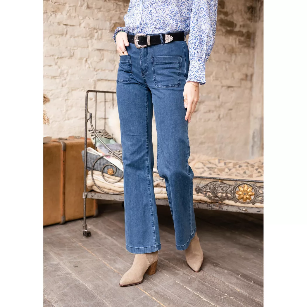 La Petite Etoile - Jeans, Regular Fit, für Damen, Stone Washed, Größe T0
