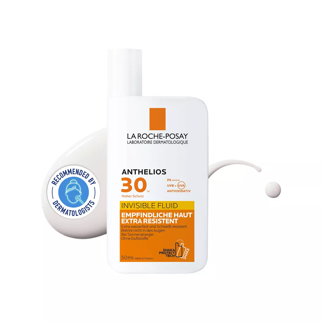 La Roche Posay - ANTHELIOS Transparentes Fluid LSF 30, Anthelios Fluide visage SPF30, 50 ml