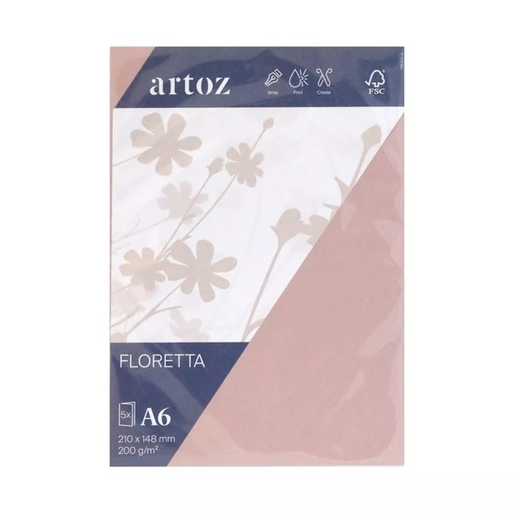 Artoz - Karten Set, 210X148MM, Hellrosa