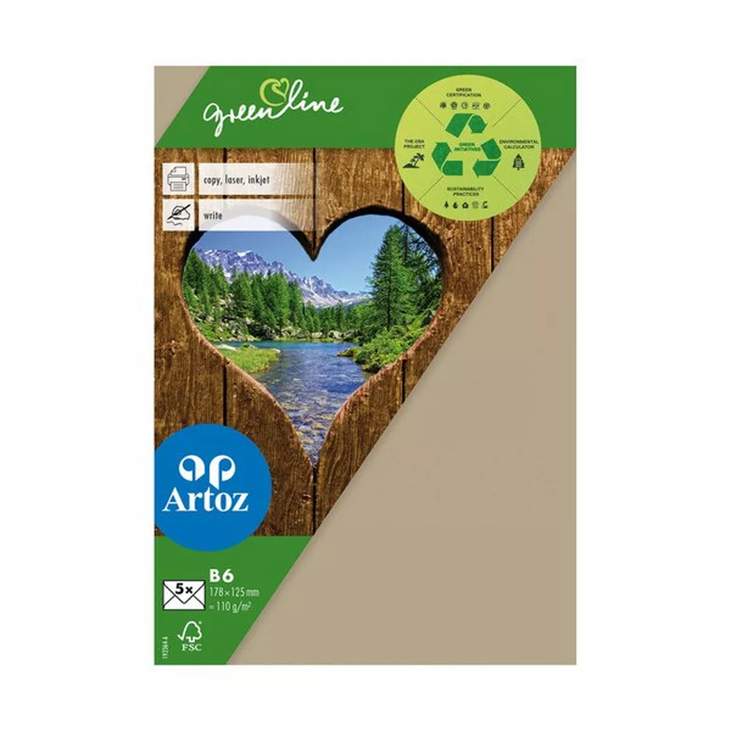 Artoz - Briefumschläge Set, B6, Beige
