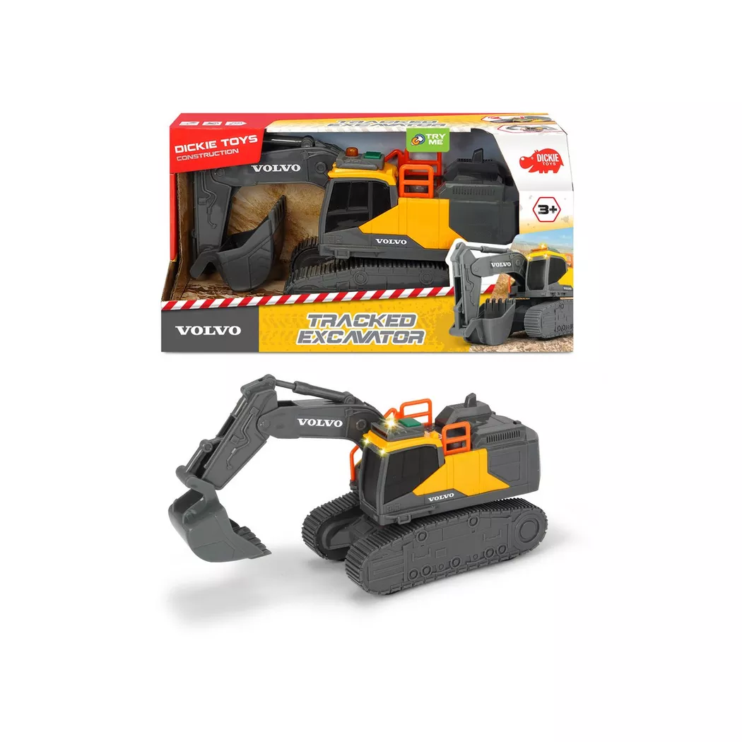 Dickie - Volvo Tracked Spielzeugbagger, Multicolor