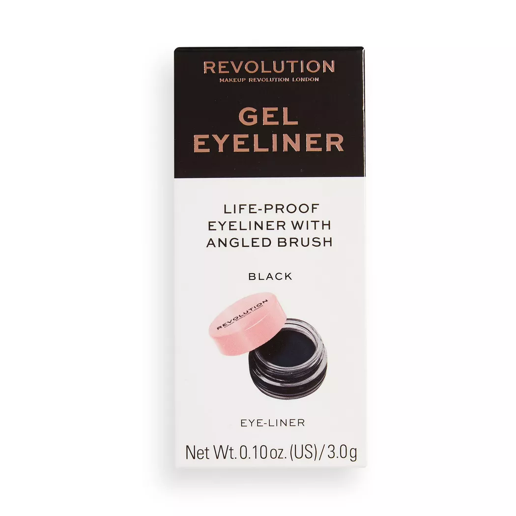 Revolution - Gel Eyeliner Pot Wit, 3 g, Black