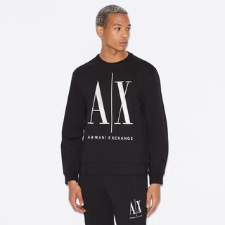 Armani Exchange Felpa girocollo con stampa logo  