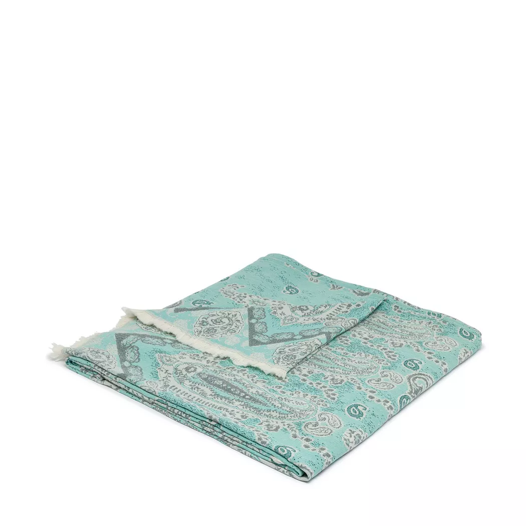 Bassetti - Bettüberwurf, Lissus Jacquard Bettüberwurf, 150 x 260 cm, Mint