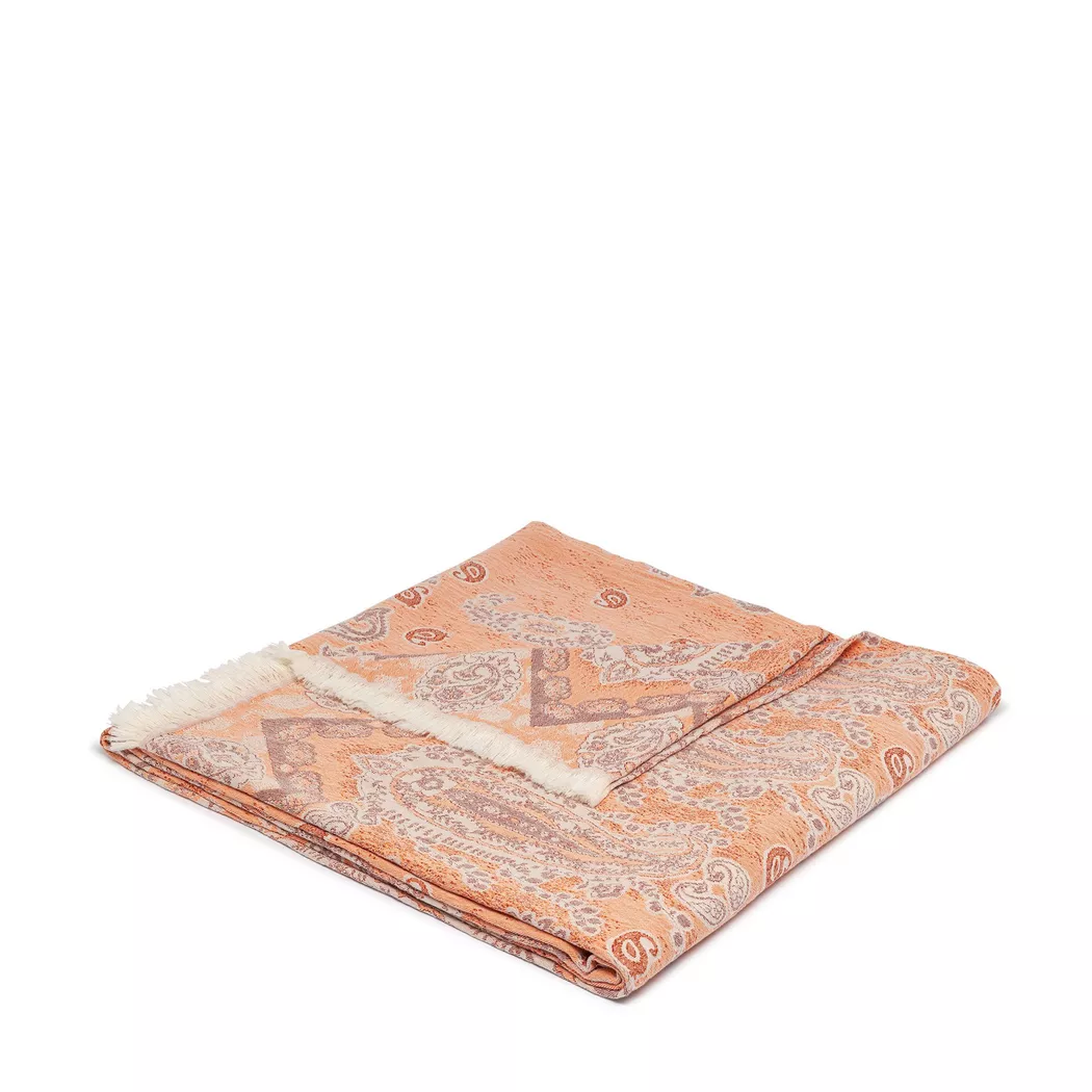 Bassetti - Bettüberwurf, Lissus Jacquard Bettüberwurf, 150 x 260 cm, Orange