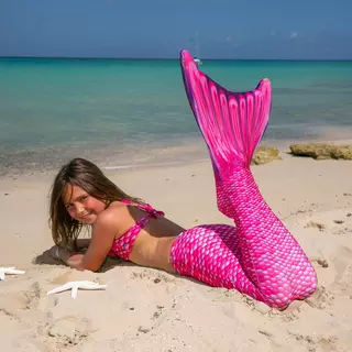 Fin Fun  Sirena Mermaidens Malibu Pink Kids Fucsia