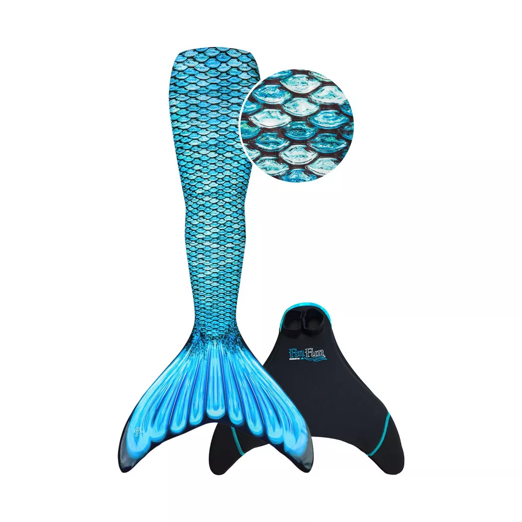Fin Fun - Meerjungsfrau Mermaidens Tidal Teal Kids, 146-152, Hellblau