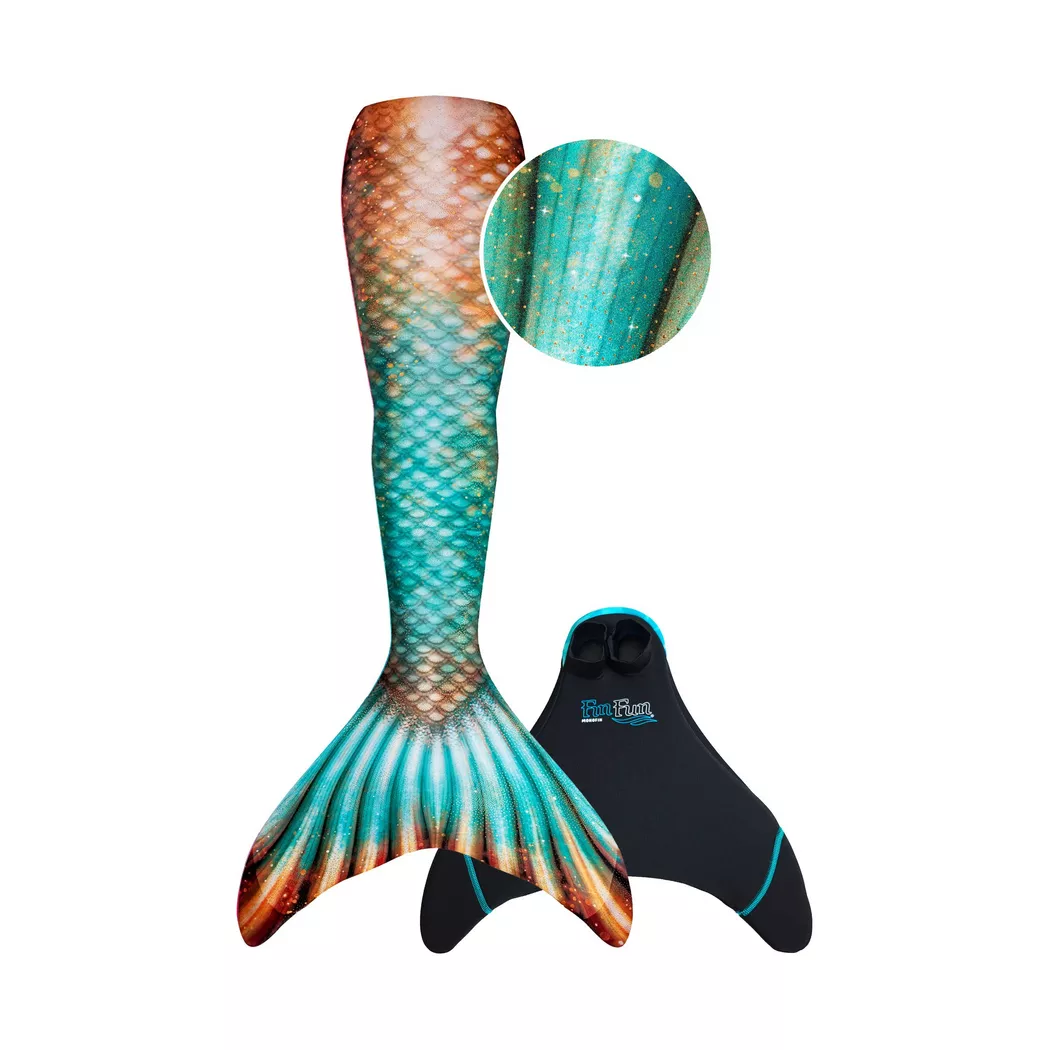 Fin Fun - Meerjungsfrau Mermaidens Bronzed Emerald Kids, 122-134, Multicolor