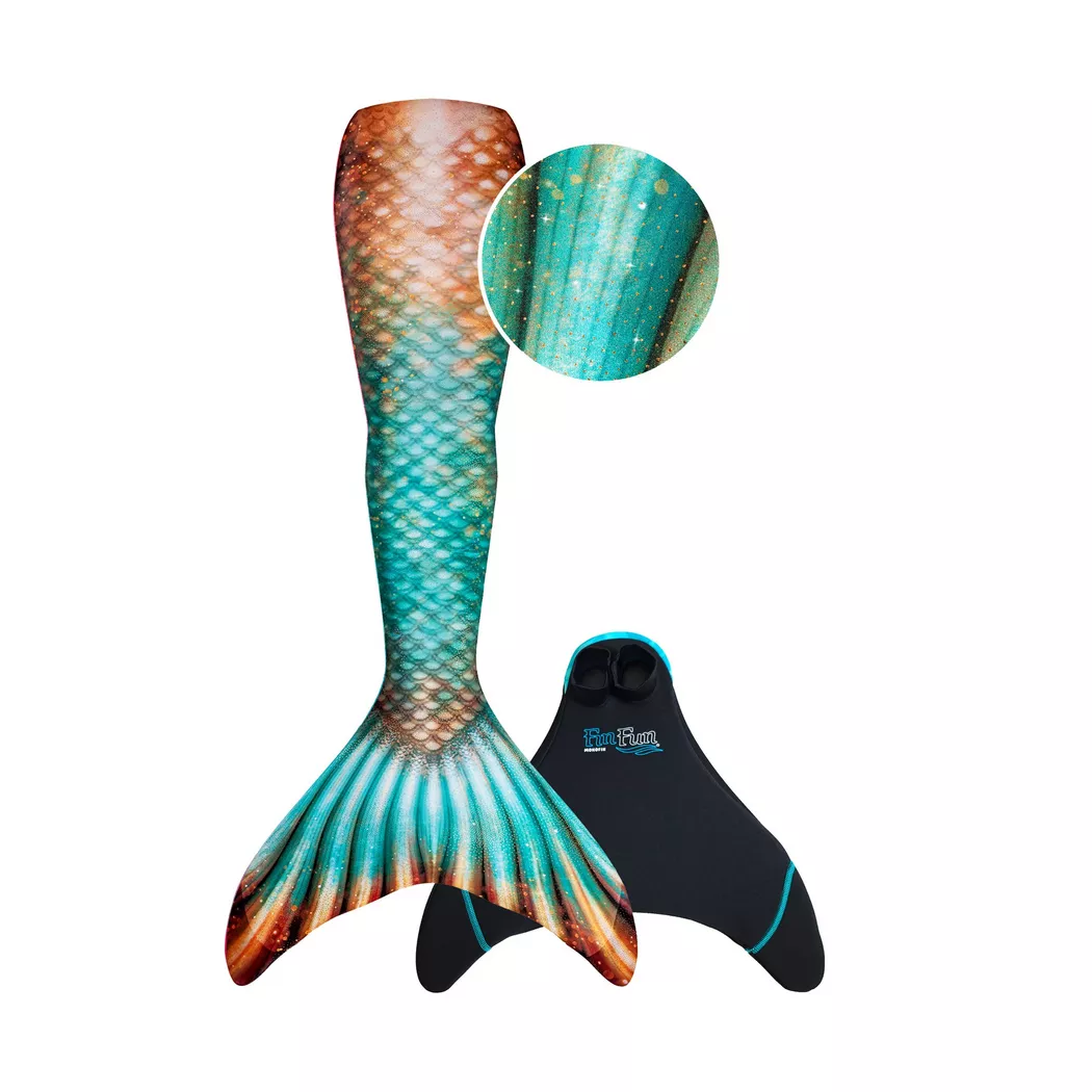 Fin Fun - Meerjungsfrau Mermaidens Bronzed Emerald Adult, S, Multicolor