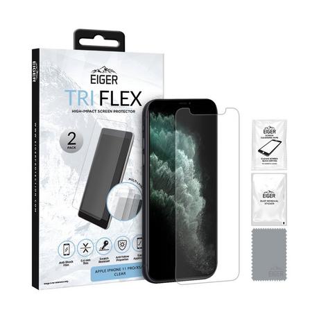EIGER Triflex (iPhone 11 Pro Max, XS Max) Schutzfolie für Smartphones 