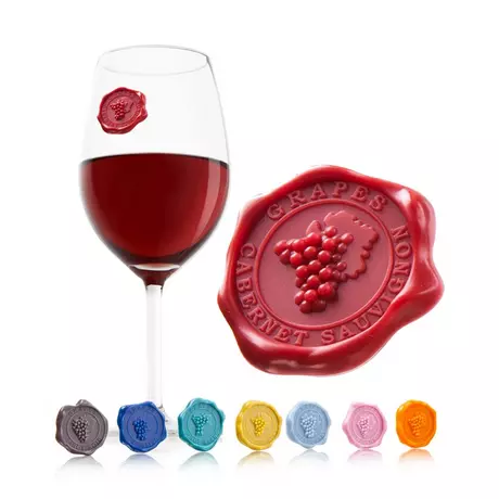 vacuvin Segna-bicchieri, 8 pezzi Grapes