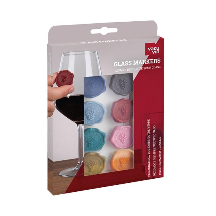 vacuvin Marque-verres, 8 pièces Grapes 