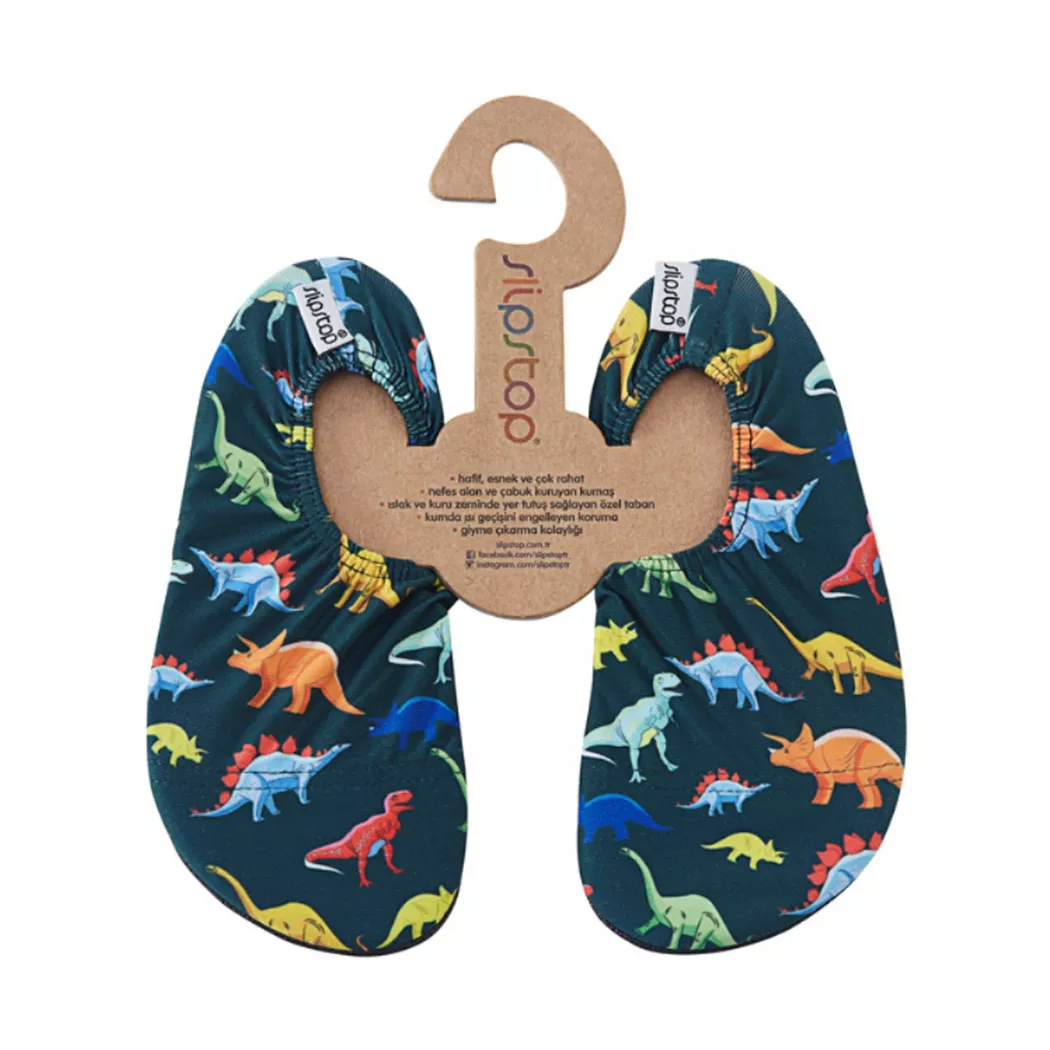 Slipstop - Geräteturnschuhe, Dinosaurier Print Aquaschuhe, 18-20, Multicolor
