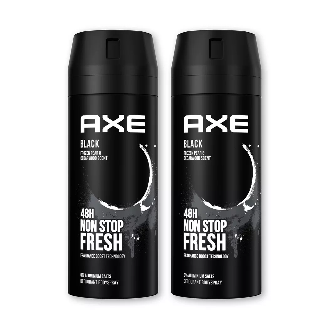 Axe - Deodorant Black, Duo, 2 x 150 ml
