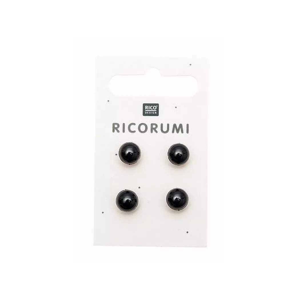 RICO-Design - Knöpfe, 8.5MM, Schwarz-Bunt