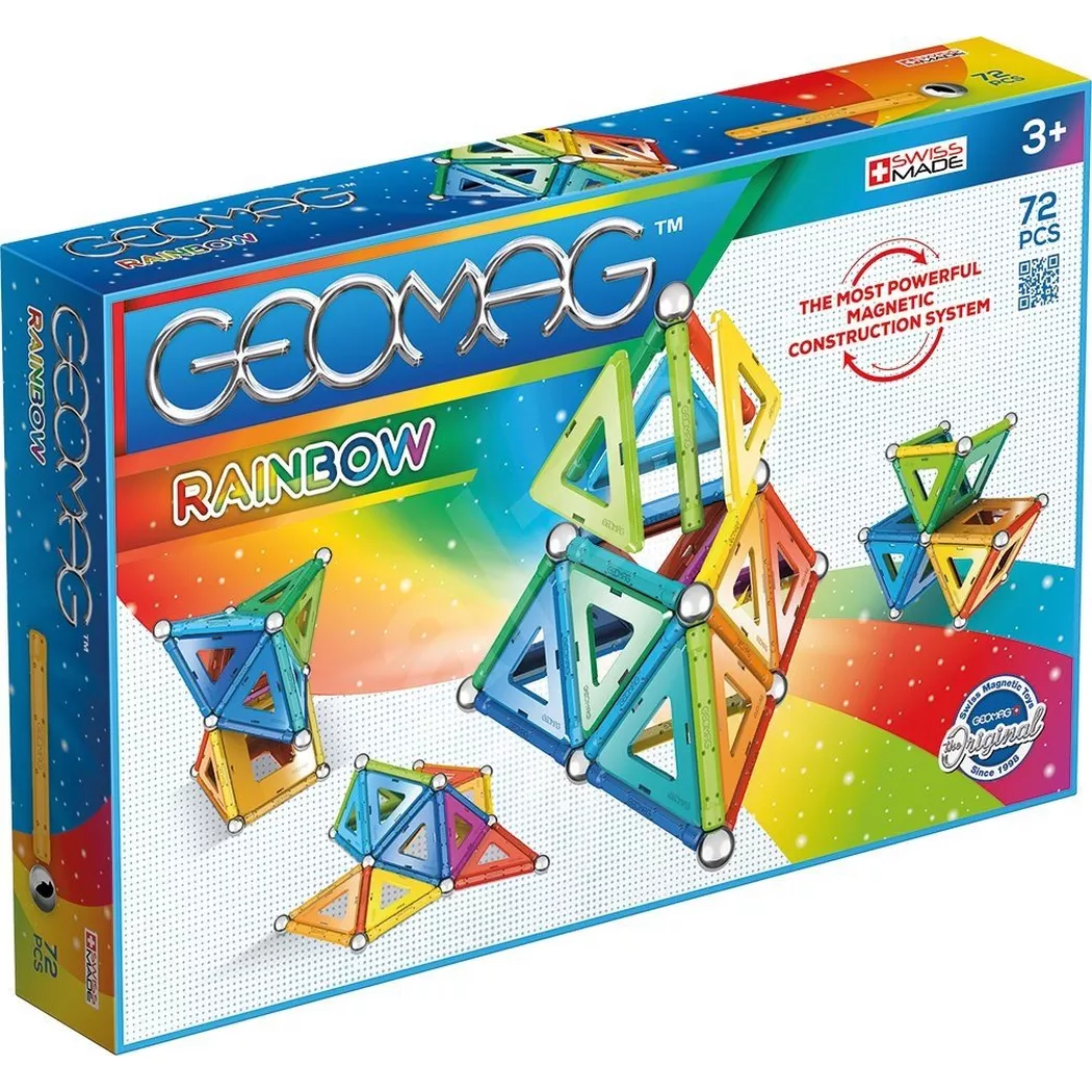 Geomag - Rainbow, 72 Teile, Multicolor