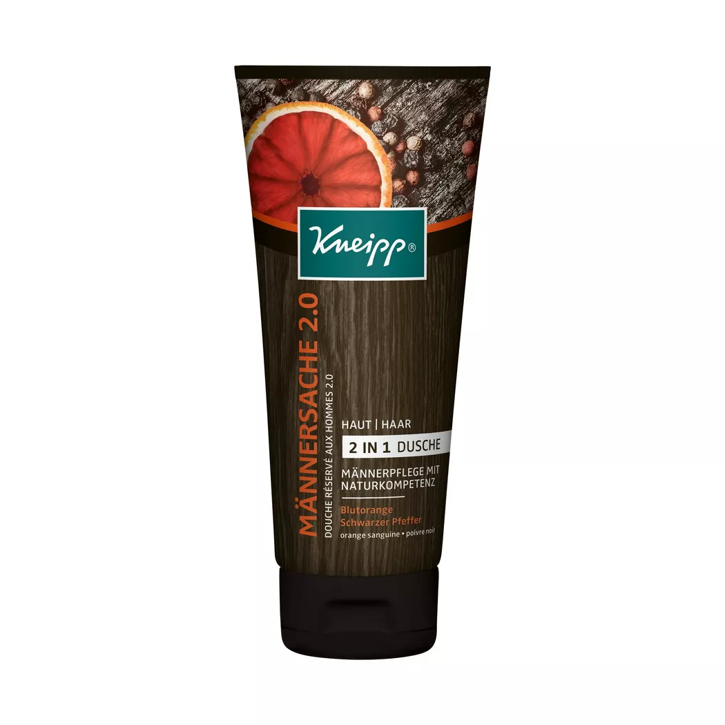 Kneipp - 2 in 1 Dusche Männersache – Blutorange & Schwarzer Pfeffer, 200 ml