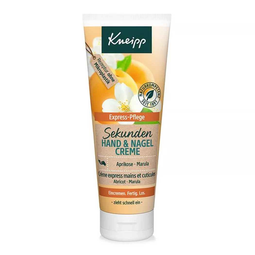 Kneipp - Sekunden Hand-und Nagelpflege – Aprikose und Marula, Sekunden Hand-undNagelcreme, 75 ml