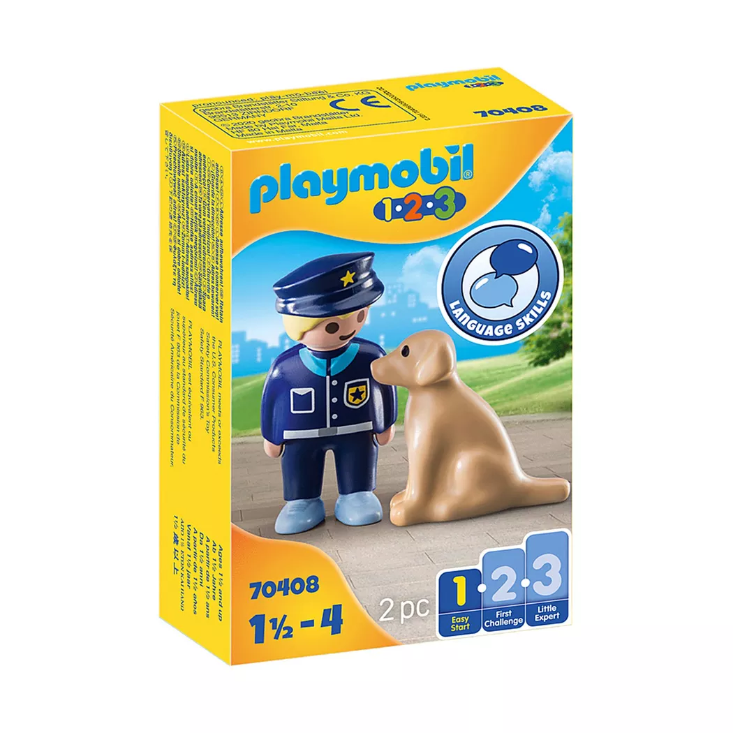Playmobil - 70408 Polizist mit Hund, Multicolor