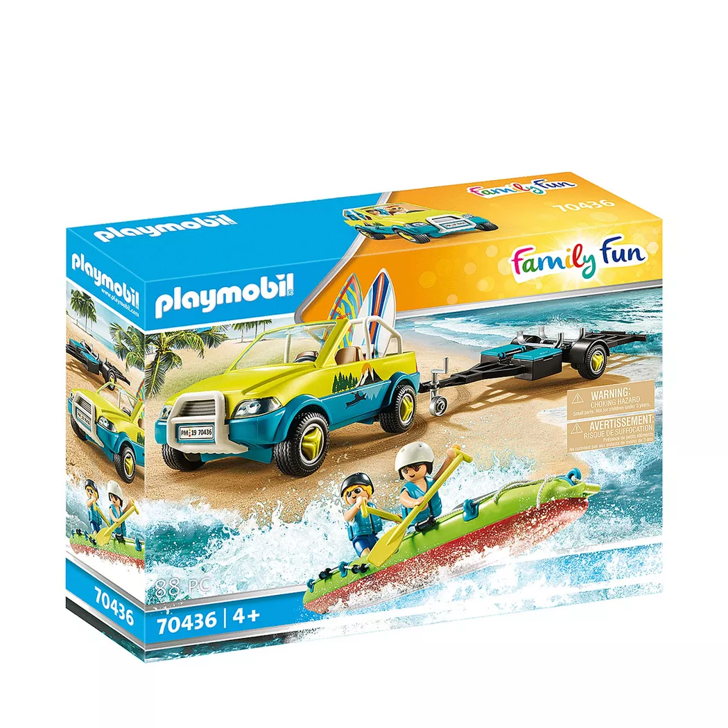 Playmobil - 70436 Strandauto mit Kanuanhänger, Multicolor