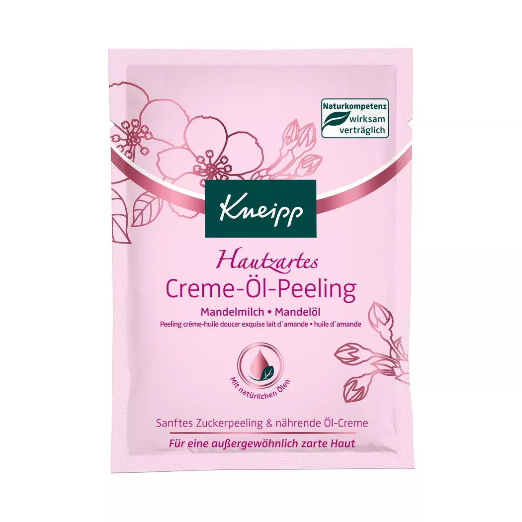 Kneipp - Hautzartes Creme-Öl-Peeling – Mandelmilch & Mandelöl, 40 ml
