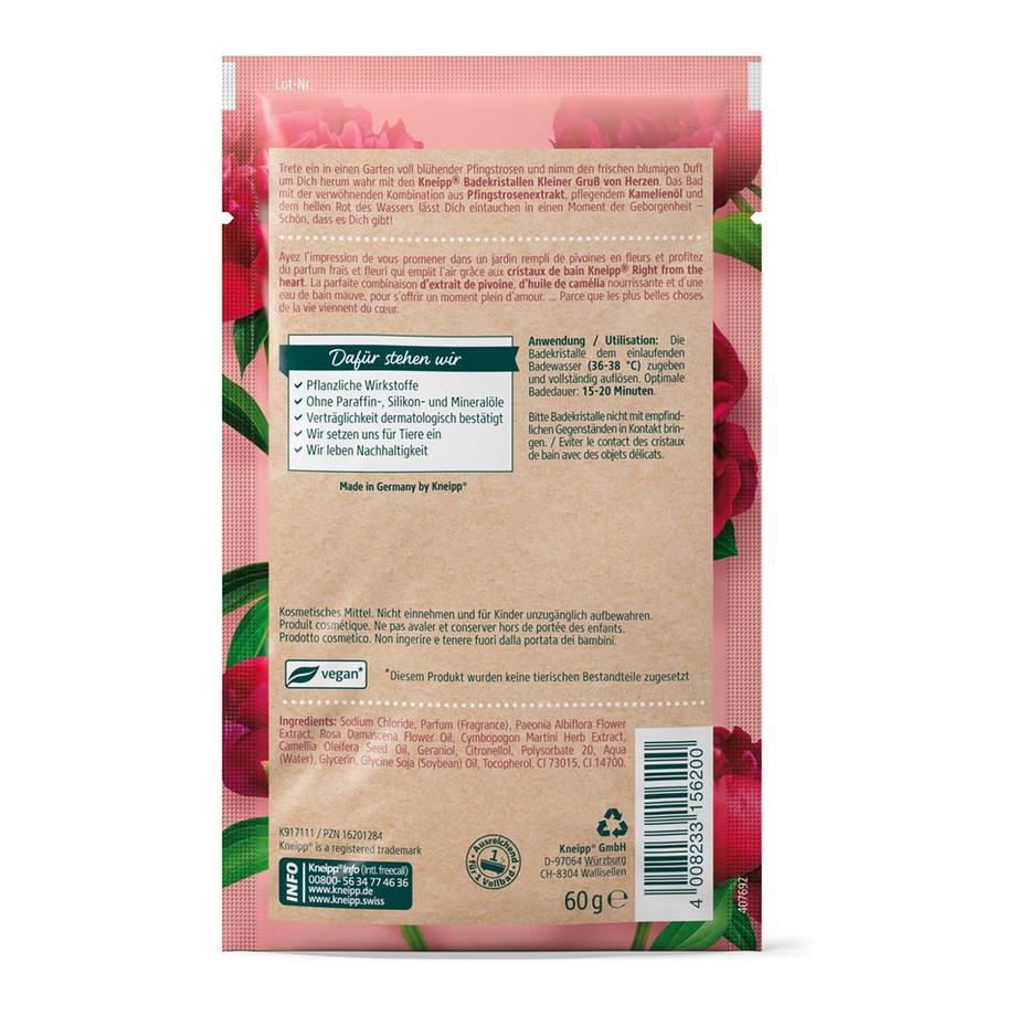 Kneipp  Badekristalle Kleiner Gruss von Herzen – Pfingstrose & Kamelie 