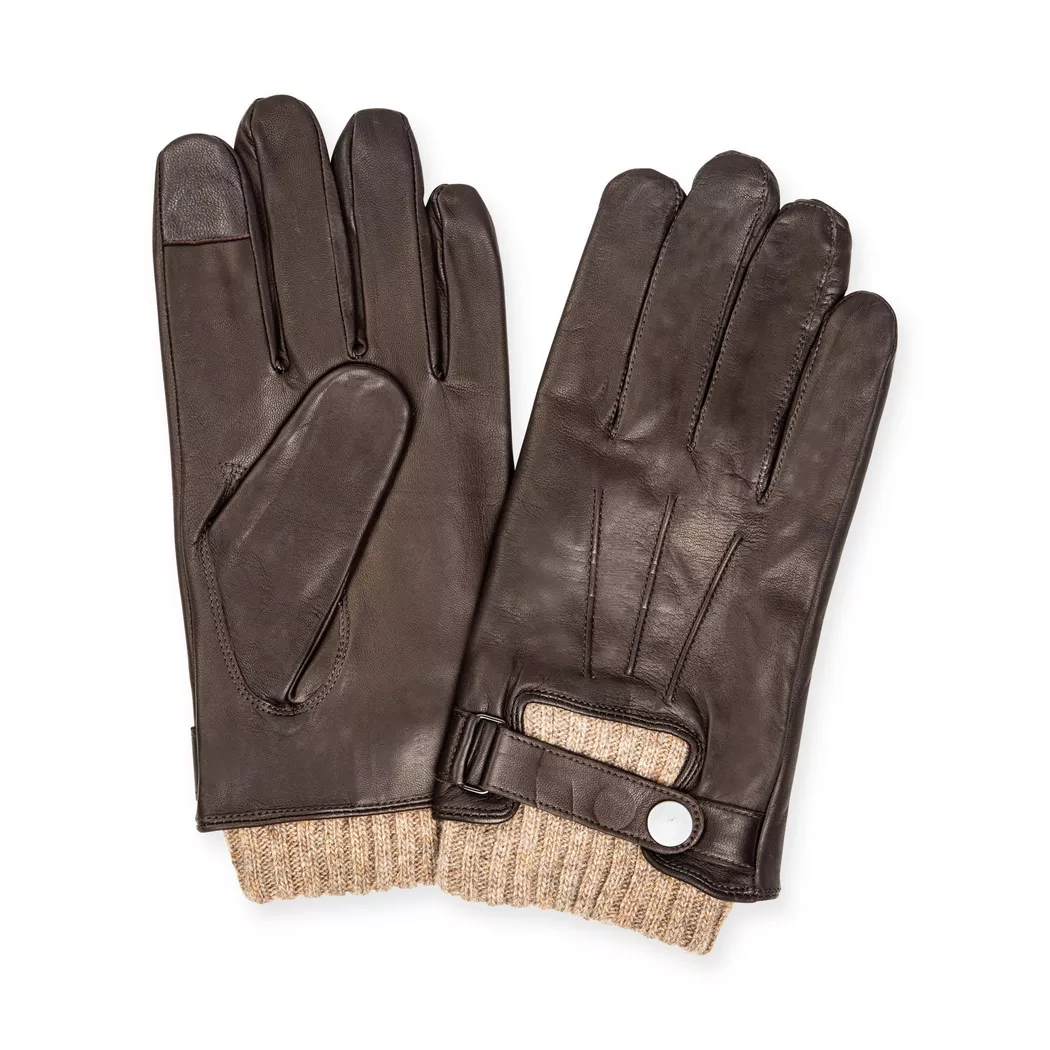 Manor Man - Lederhandschuhe, für Herren, Braun, Größe L/XL