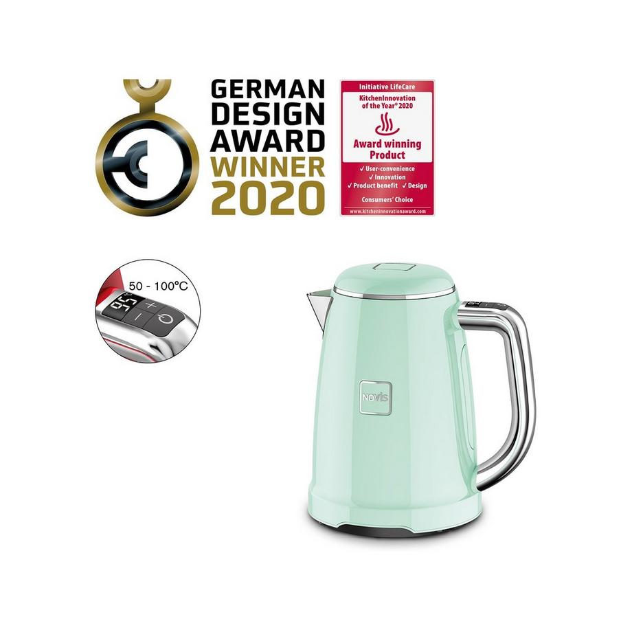 novis Wasserkessel mit Temperatureinstellung ICONIC KTC1, 1.6L 