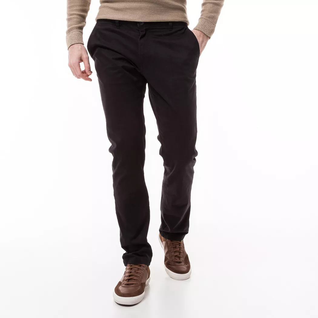 Manor Man - Chinohose, Regular Fit, für Herren, Black, Größe W34/L30