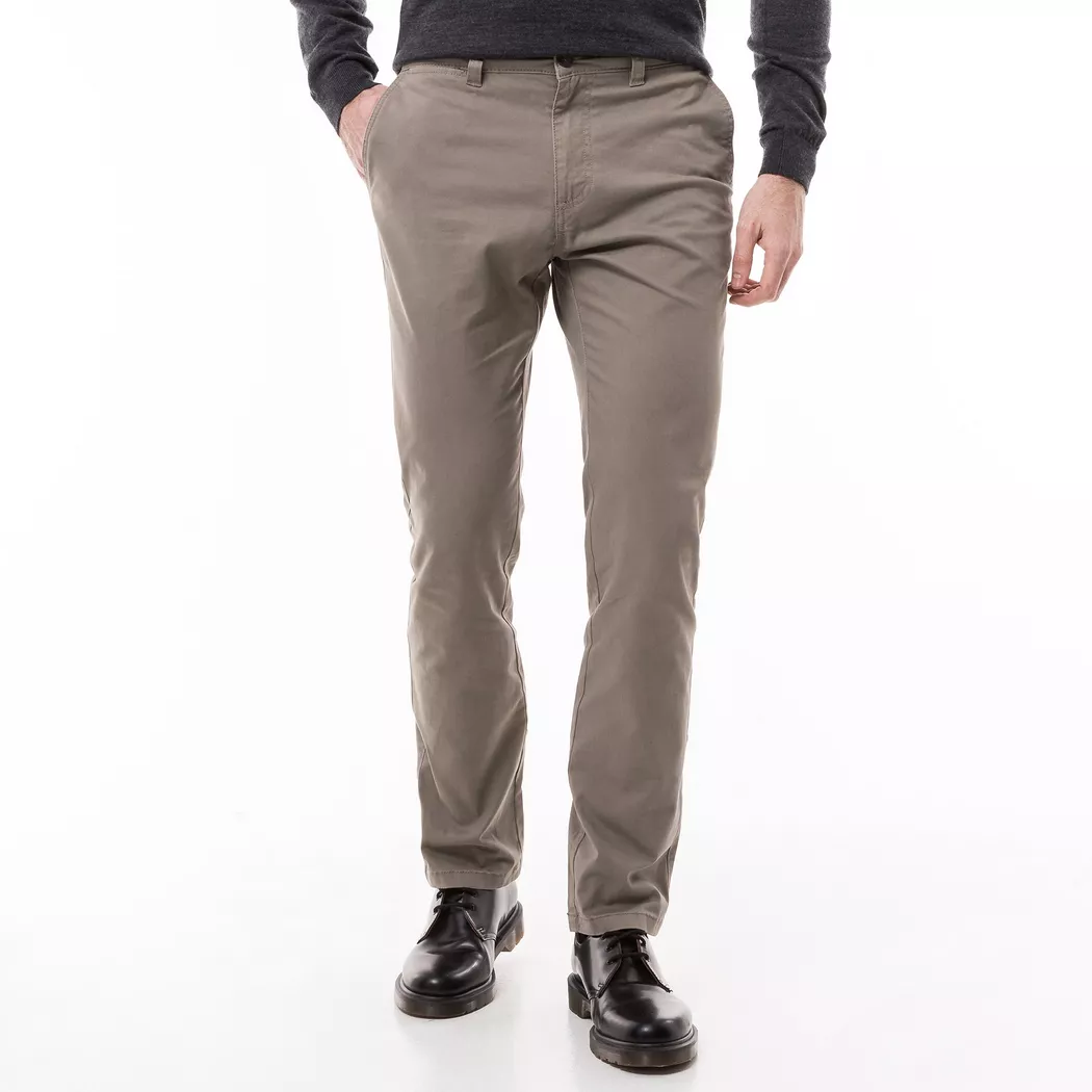 Manor Man - Chinohose, Regular Fit, für Herren, Khaki, Größe W35/L30