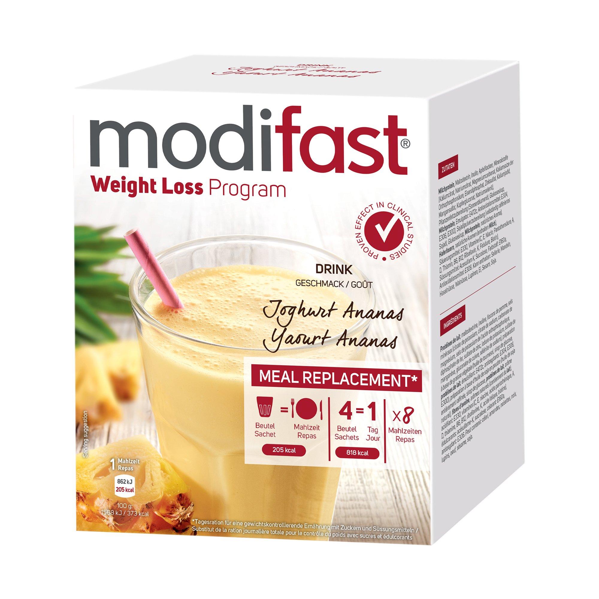 Image of modifast Programm Drink Exotic Joghurt Ananas Drink - 8X55G
