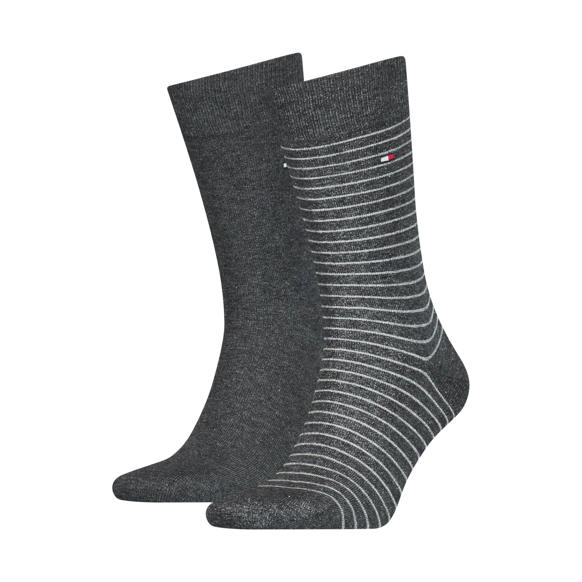 TOMMY HILFIGER TH MEN SMALL STRIPE SOCK 2P Gambaletti, 2-pack 