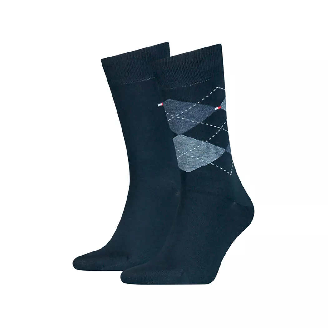 Tommy Hilfiger - Duopack, wadenlange Socken, für Herren, Dunkelblau, Größe 39-42