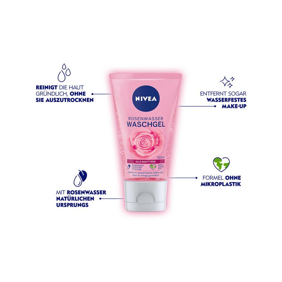 NIVEA Rosenwasser Face Cleansing Gel Nettoyant À L'eau De Rose 