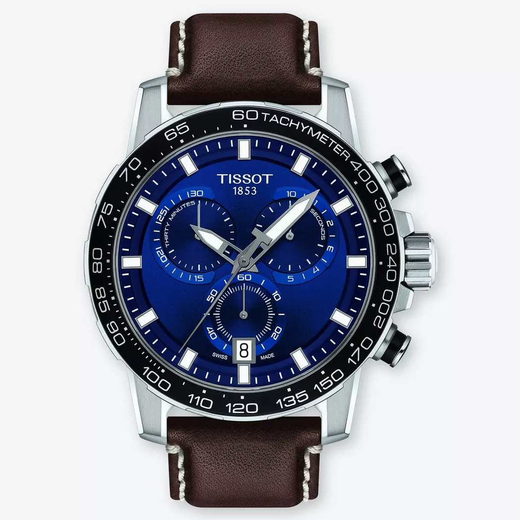 Tissot - Chronograph Uhr, Supersport Chrono, 45mm, Braun